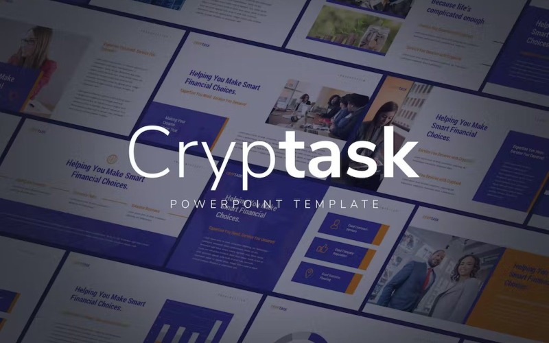 Criptask - Финансовый шаблон Powerpoint