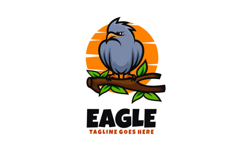 Eagle Mascot Tecknad logotyp