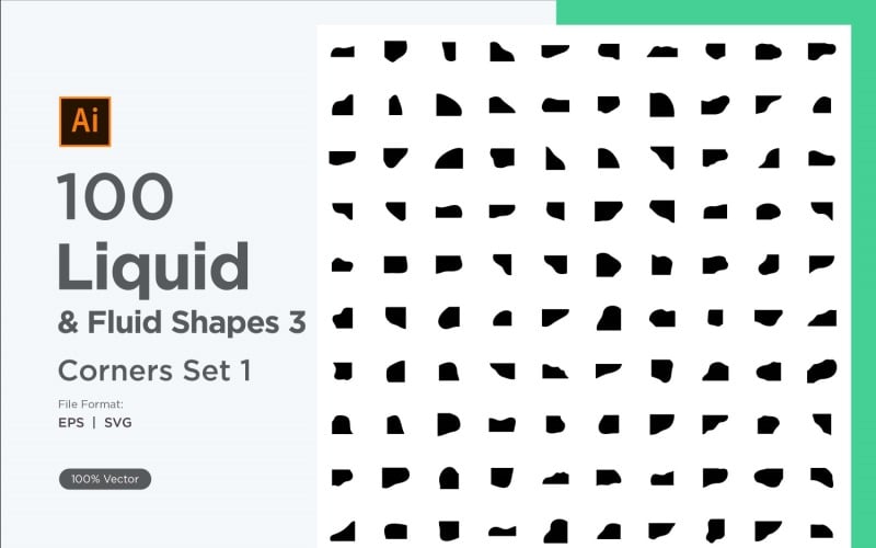 Fluid corner shape 100 Set V 1