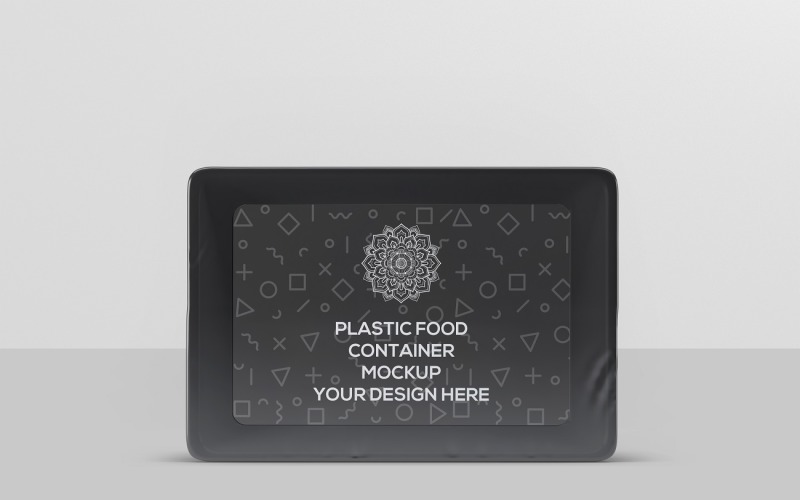Contenedor de comida - Maqueta de bandeja de comida de plástico