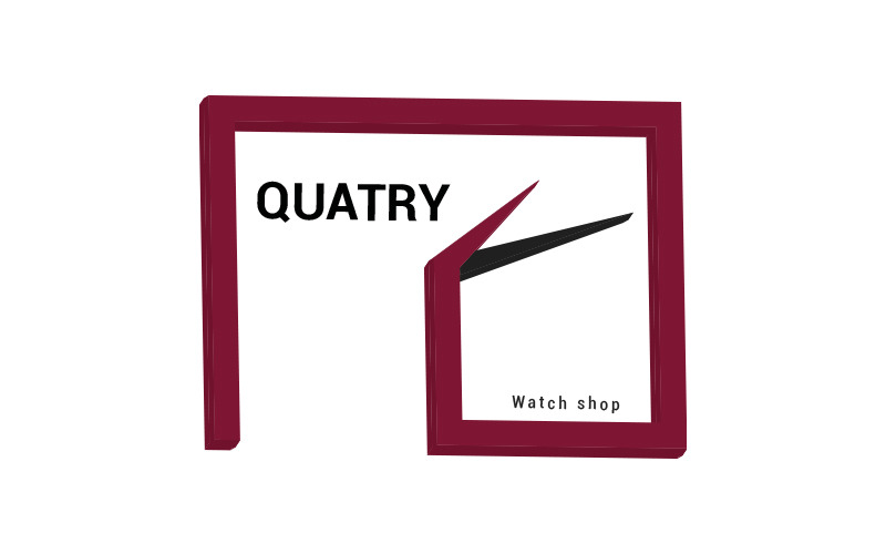 Diseño de logotipo 3d de reloj de pared