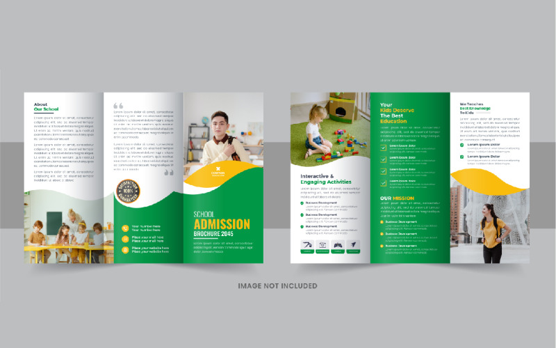 Modèle de brochure à trois volets de retour à l'école