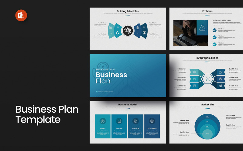 A1 Businessplan PowerPoint-presentatiesjabloon