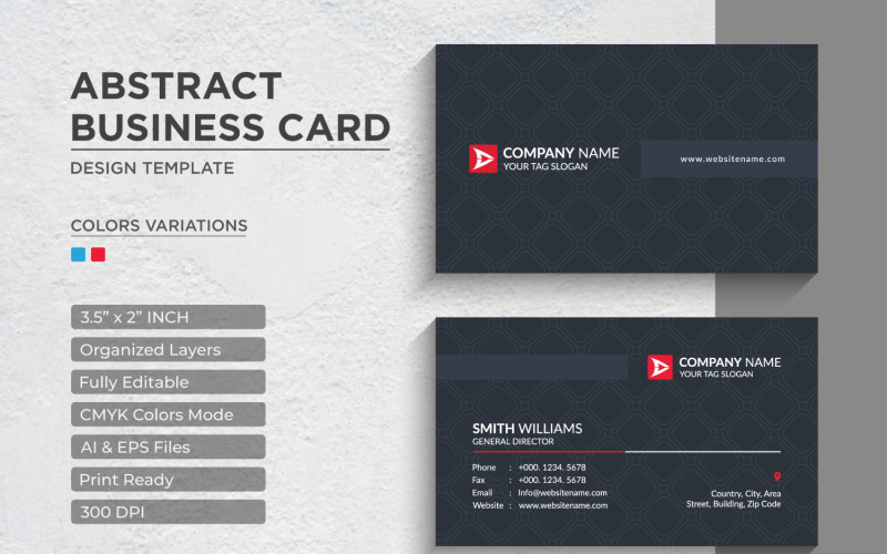 Modernes und minimalistisches Visitenkartendesign – Corporate Identity Vorlage V.09