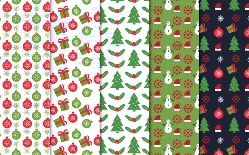 Collection de motifs abstraits de noël