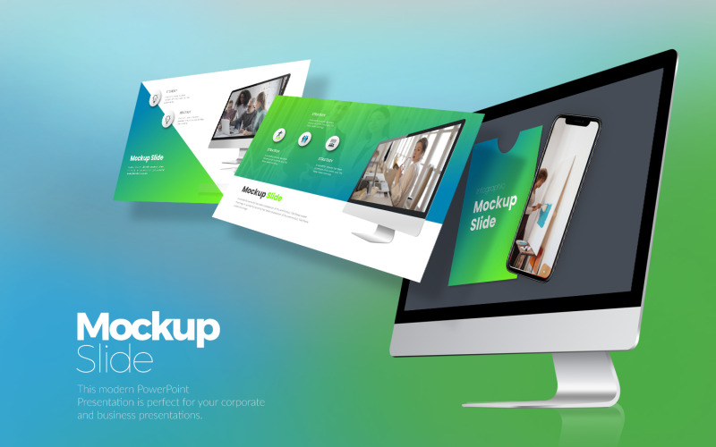 Mockup-Folien-Powerpoint-Präsentation