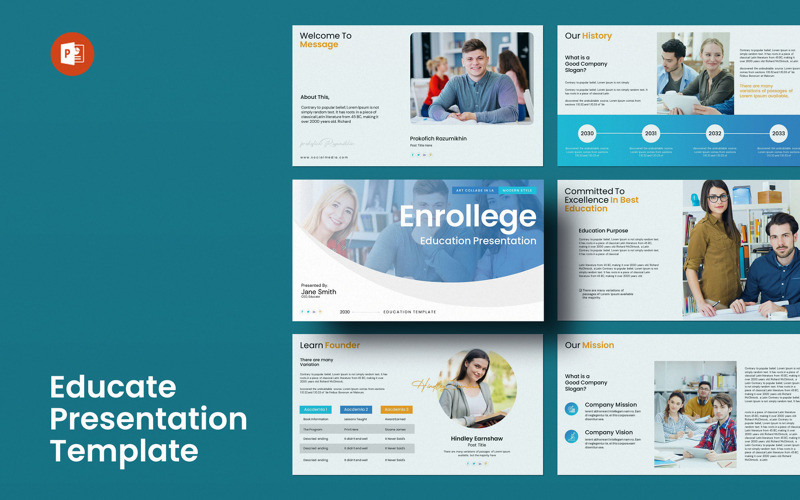 Modèle de présentation d'entreprise d'éducation