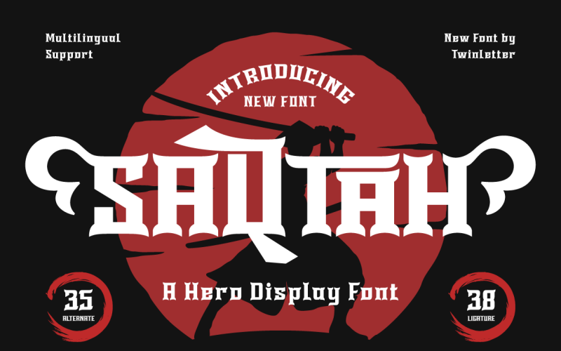 SAQTAH | Hero-Schriftart anzeigen