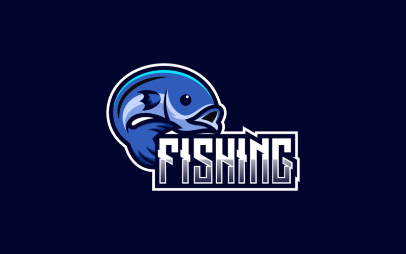 Vissen E-Sport en Sport-logo