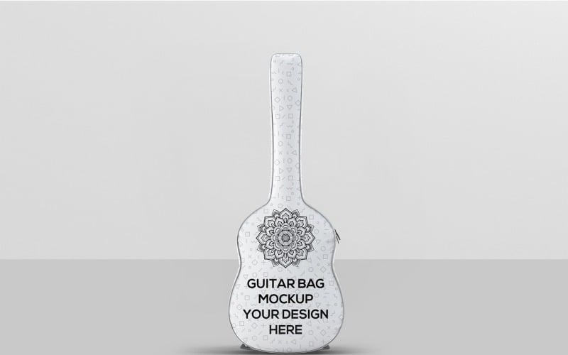 Mockup di borsa per chitarra acustica
