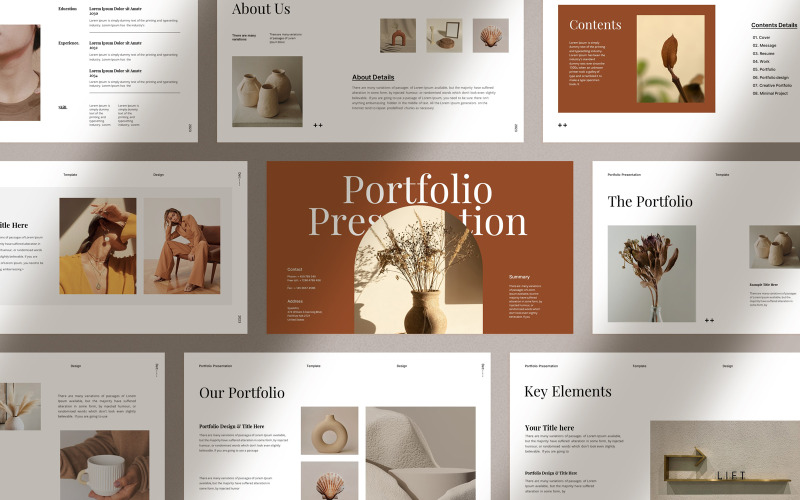 Präsentationsvorlage für das Unternehmensportfolio