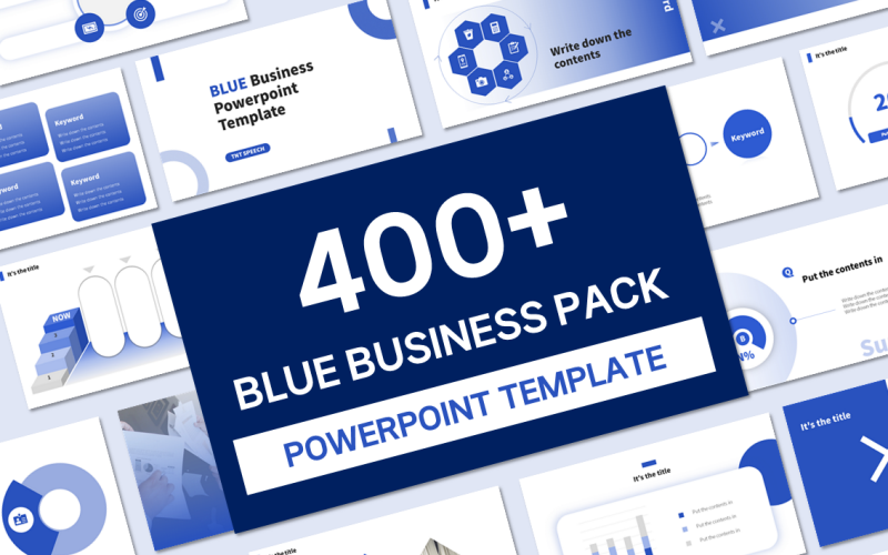Powerpoint Business Pack Examples Présentation PowerPoint du pack thématique BLUE Business