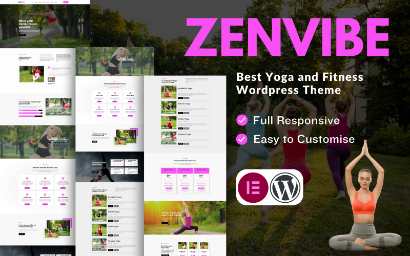 Zenvibe Yoga och Fitness Wordpress Tema