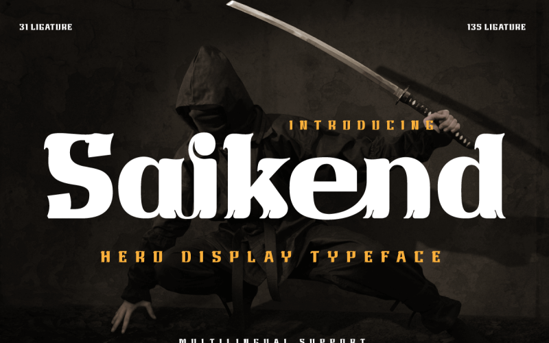 Saikend | Hero-Schriftart anzeigen