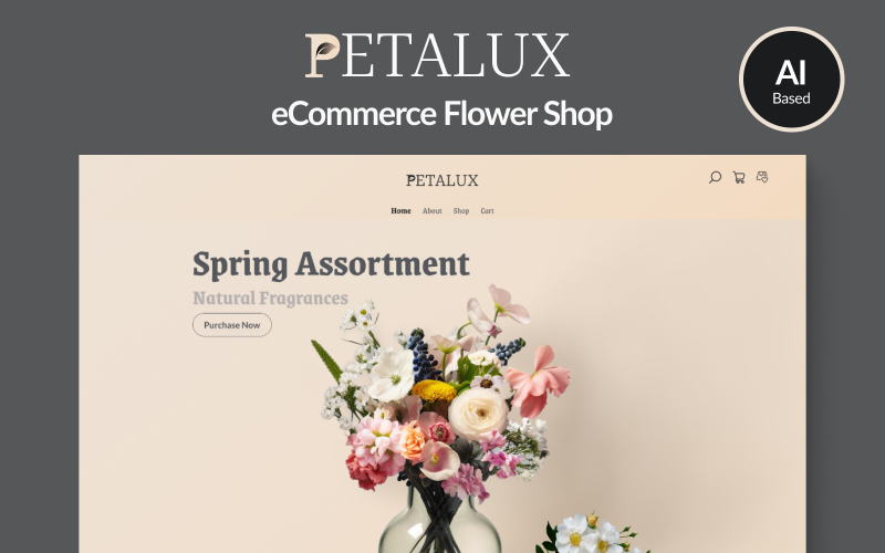 Blooming Beauty: Petalux - Your Exquisite Flower Shop HTML Template