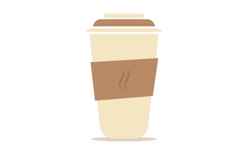 Coffee cup illustrated in vector on background