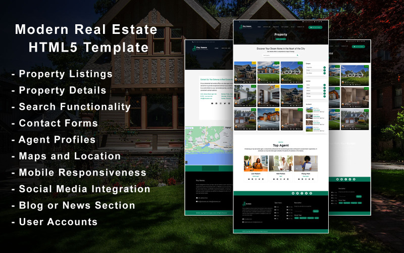 Ifnyhomes - Modello di sito web per un'agenzia immobiliare moderna