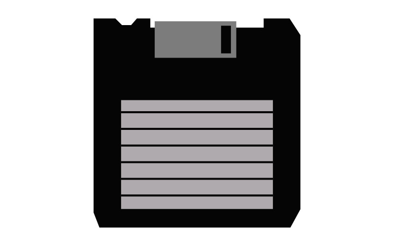 Disquete sobre un fondo blanco en vector