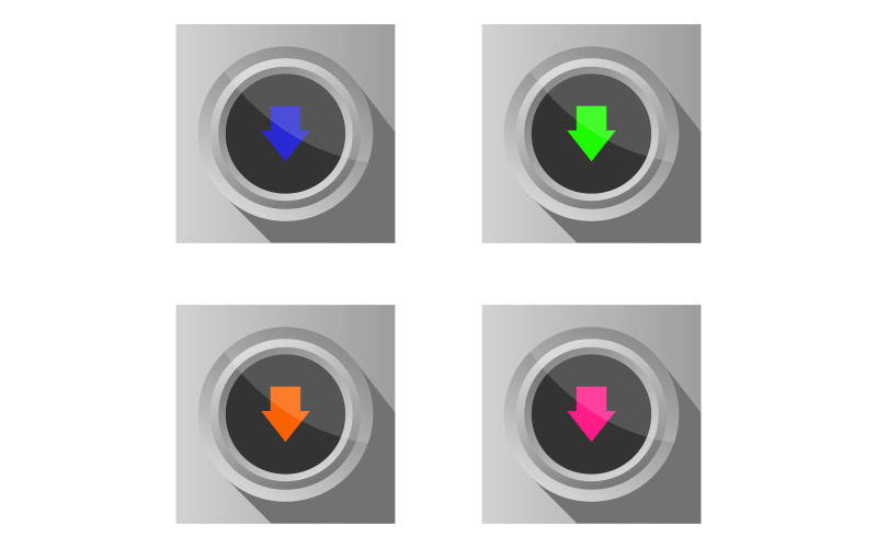 Кнопка Завантажити зображена та кольорова на тлі