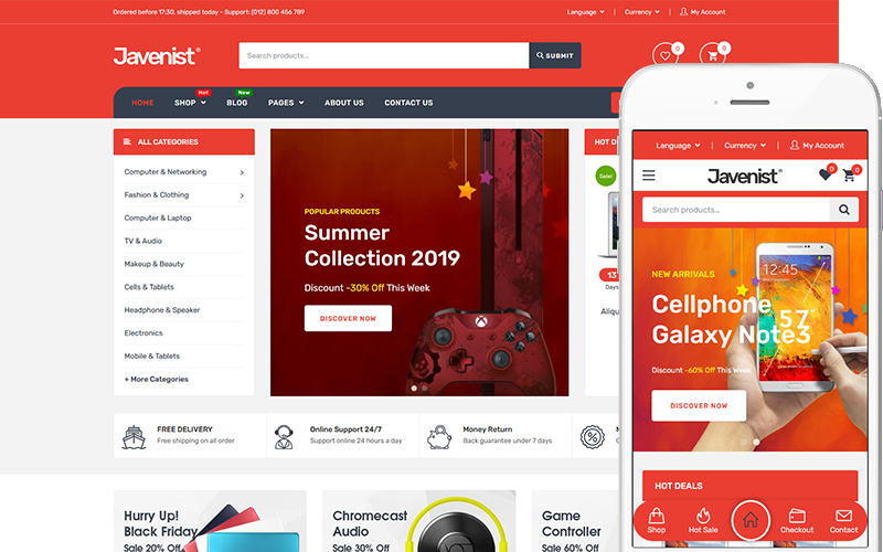 Javenist – Mehrzweck-Theme WooCommerce-Theme