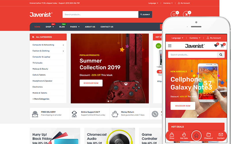 Javenist – víceúčelové téma Téma WooCommerce