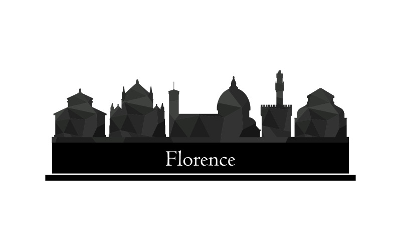Skyline di Firenze sullo sfondo nel vettore