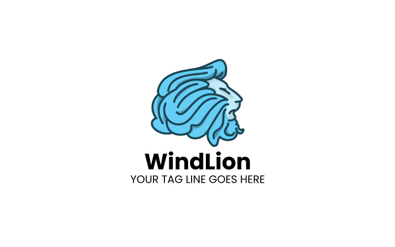 WindLion - Logotipo para el concepto de energía eólica