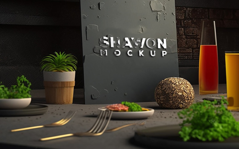 Kırpma Maskesi Maketi | Şarkı Logo Mockup'ı