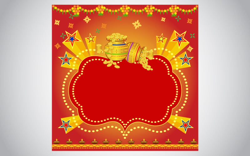 Modelo de ilustração vetorial de fundo vermelho de moedas de ouro