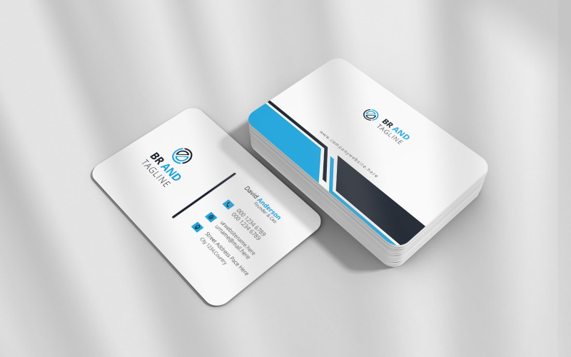 Simple business card design template - TemplateMonster