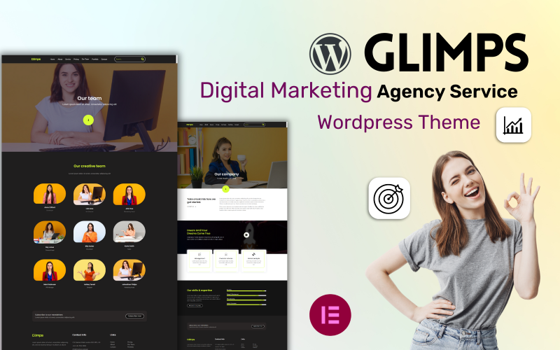 Tema de WordPress para agencias de marketing digital Glimps