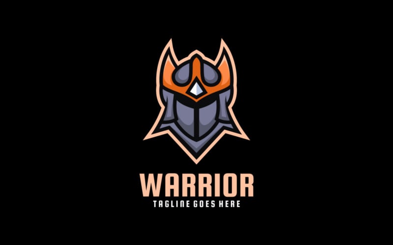 Warrior Simple Mascot Logo 1