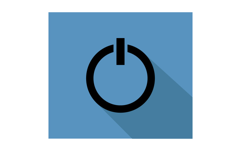 Bouton d'alimentation en vecteur sur fond