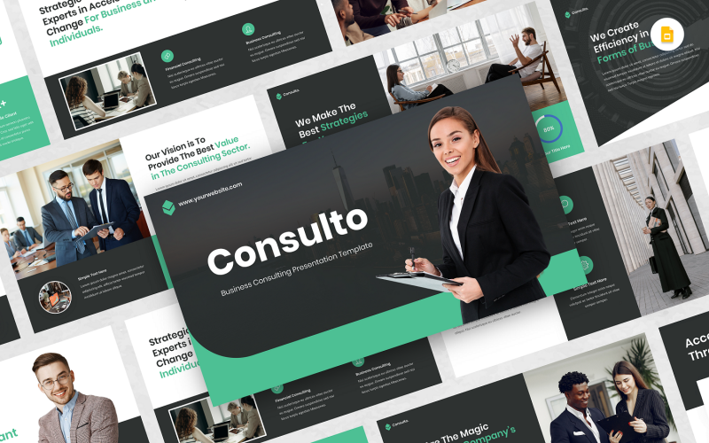 Consulto – бізнес-консультаційний шаблон Google Slide