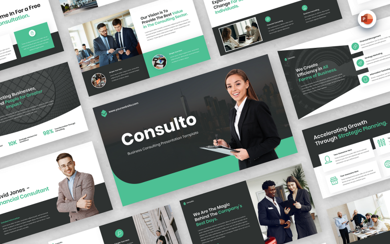 Consulto - Modello PowerPoint - Consulenza aziendale