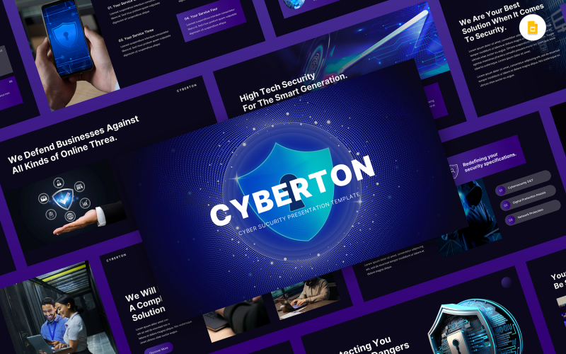 Cyberton – Google-Folienvorlage für Cybersicherheit