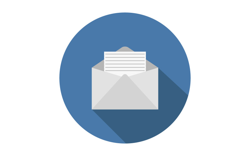 Email illustrated on a white background in vector