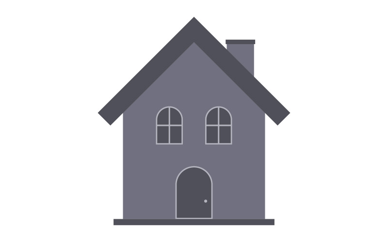 Huis in vector en kleurrijk op de achtergrond