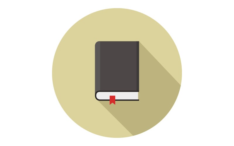 Libro ilustrado sobre fondo blanco en vector