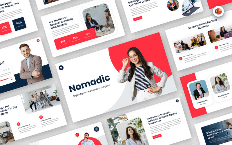 Nomadic - Цифровое агентство Шаблоны презентаций PowerPoint