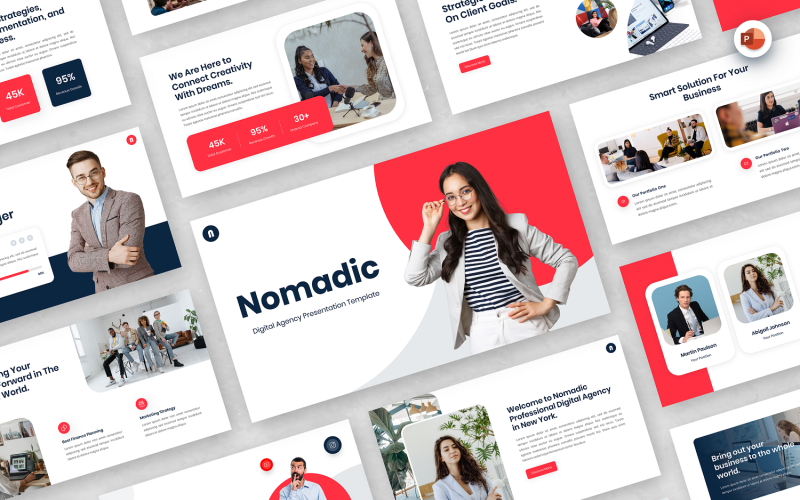 Nomadic – PowerPoint-Vorlage für digitale Agenturen