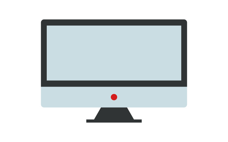 Gevectoriseerde computer op geïllustreerde achtergrond