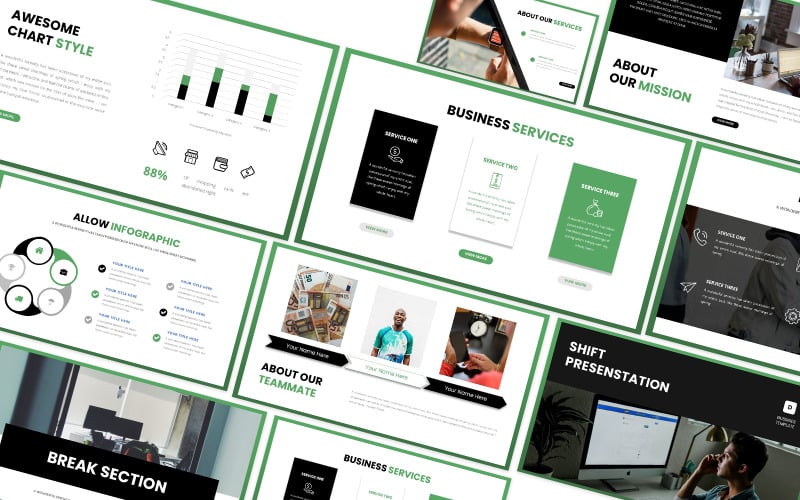 Shift Business Plan Powerpoint Template - TemplateMonster