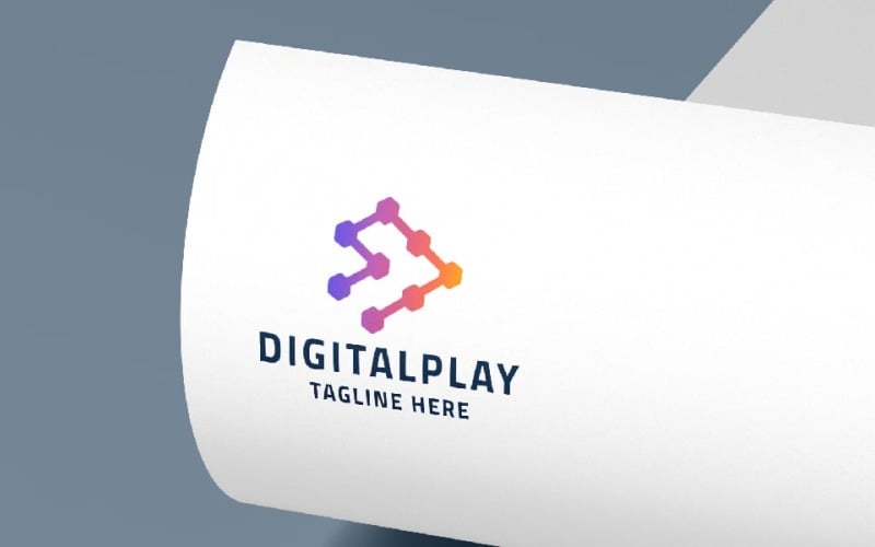 Sjabloon met digitaal Play Pro-logo
