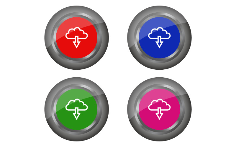 Cloud download geïllustreerd in vector op achtergrond