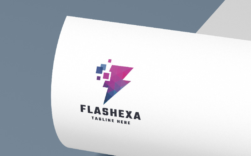 Modelo de logotipo Flashexa Pro