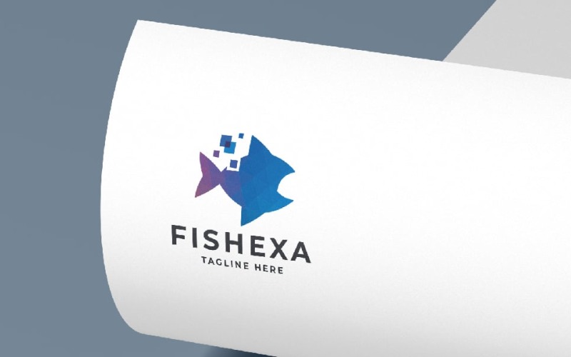Plantilla de logotipo Fishexa Pro