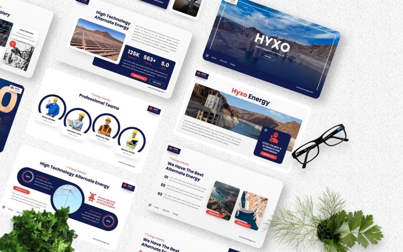 Hyxo - Альтернативная энергия Шаблон Googleslide