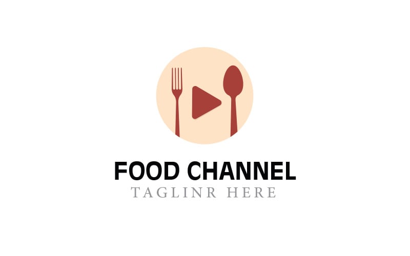 Logotipo Food Channel para todos os canais de alimentação