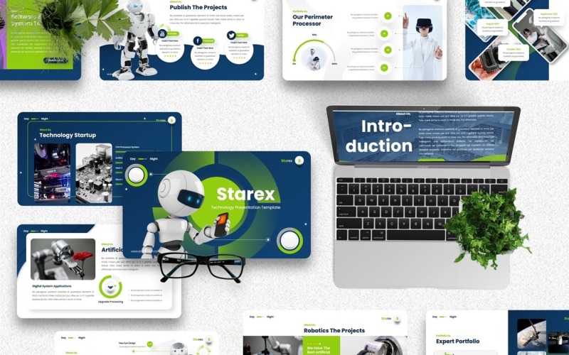 Starex - Technologie Powerpoint-sjabloon